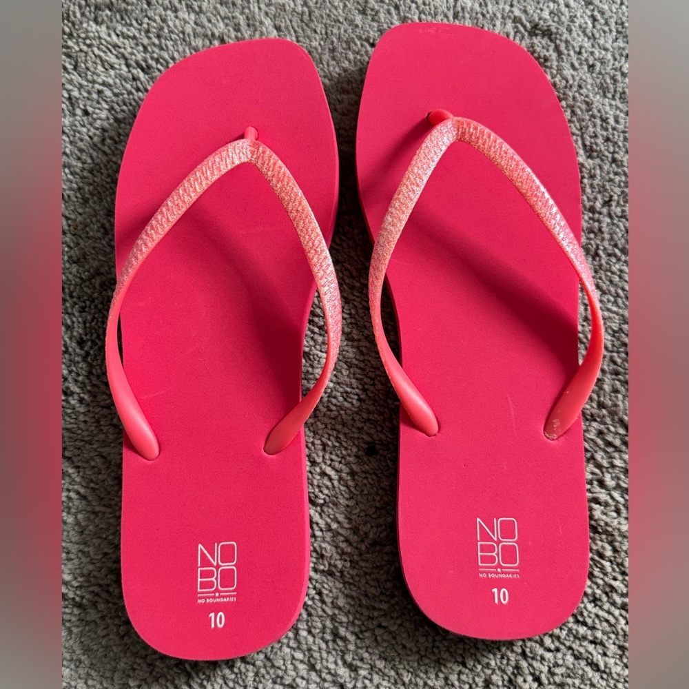 NOBO Bright Pink Flip Flops